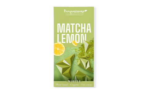 Vegāniskā baltā šokolāde BIO (Mača, citrons), BIO, 60g