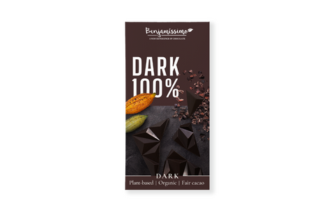 Vegāniskā tumšā šokolāde 100%, BIO, 60g